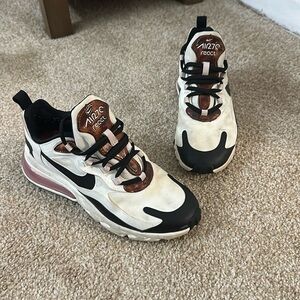 Nike Air Max 270 React Womens Shoes Size 5.5 Color: Sail/Multi-Color/Barely Rose